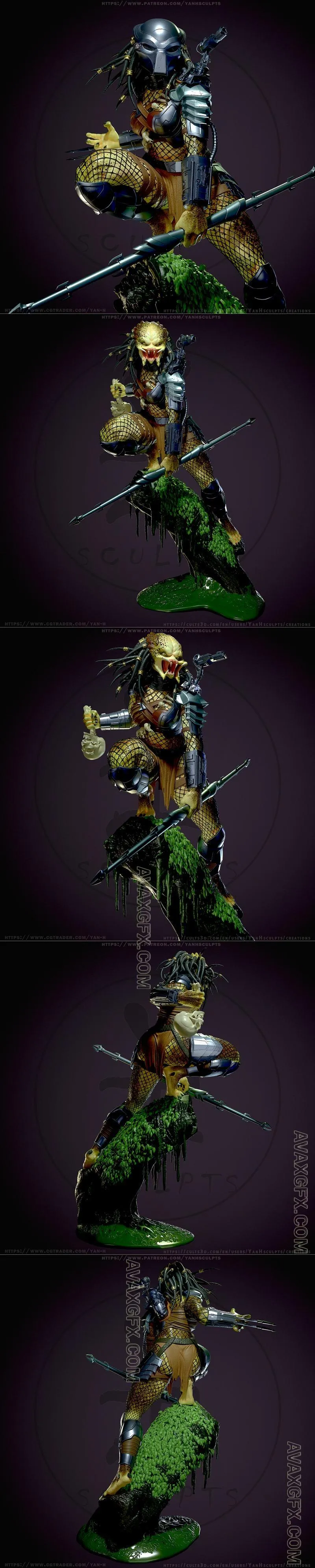 Yan-H - Female Predator - STL 3D Model