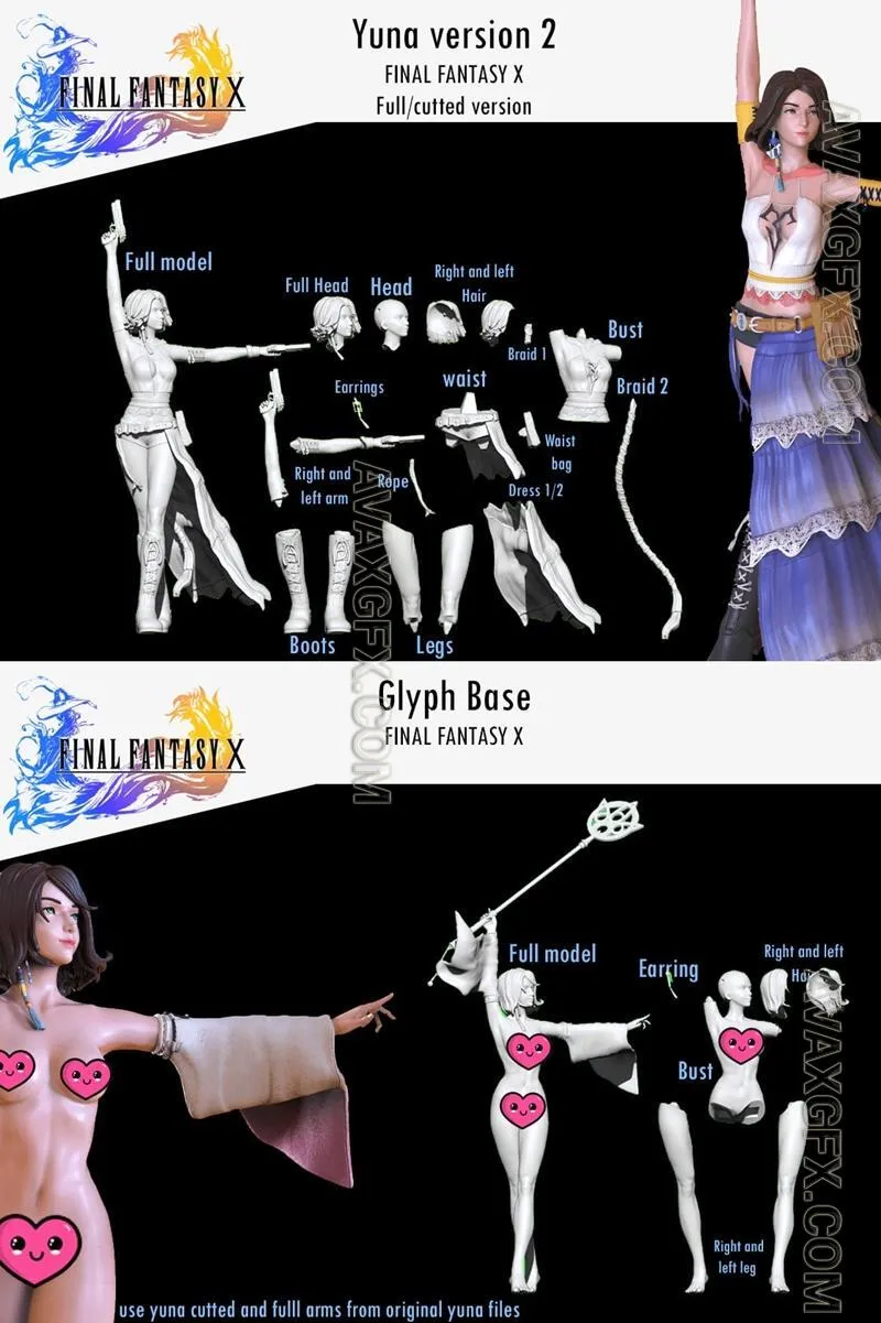 Extra Yuna Version 1-2 - STL 3D Model