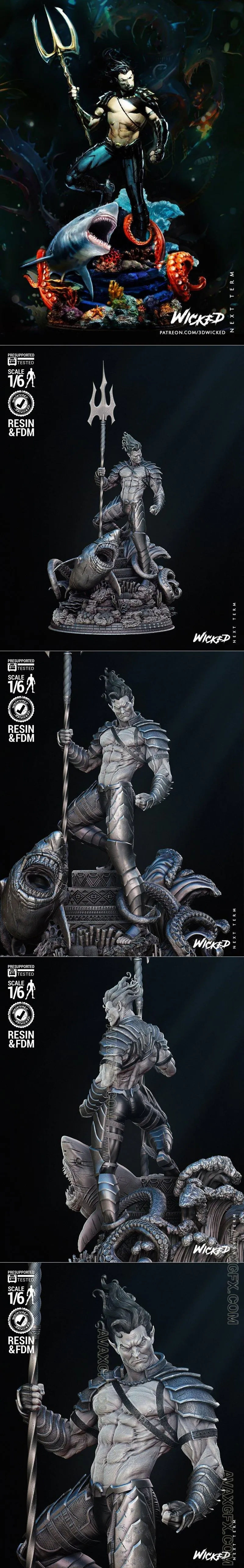 WICKED - Namor Modern Sculpture - STL 3D Model
