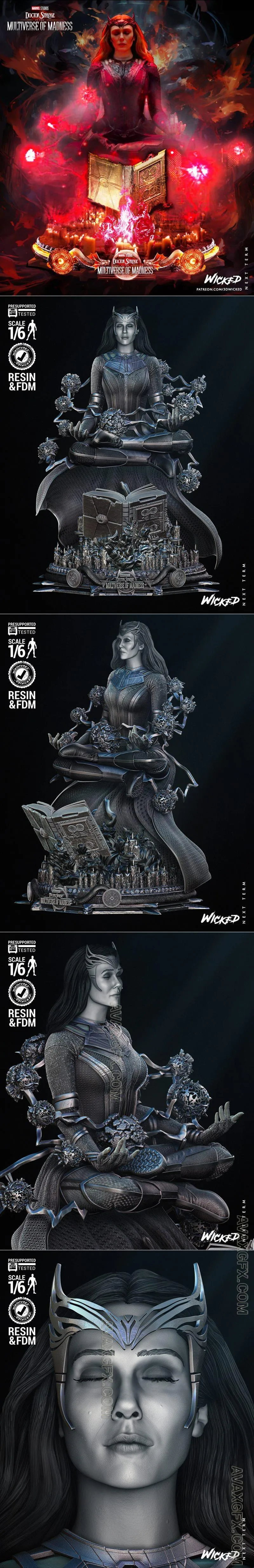 WICKED - Scarlet Witch Second Sculpture - STL 3D Model