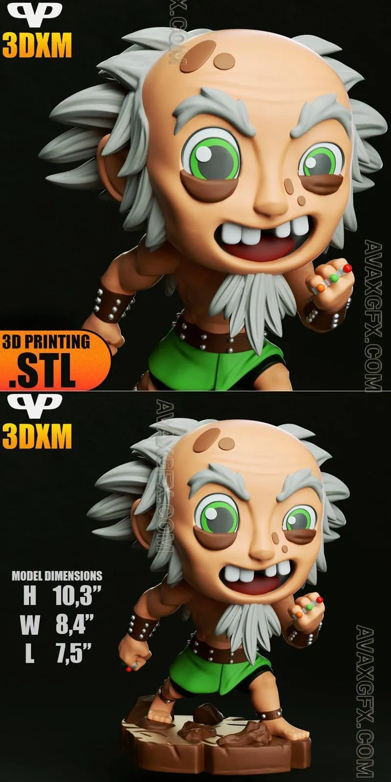 King Bumi Chibi - STL 3D Model