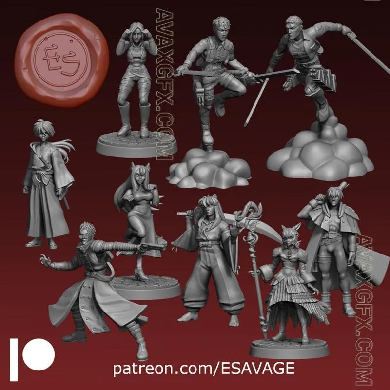 Kingdom Hearts Miniatures - STL 3D Model