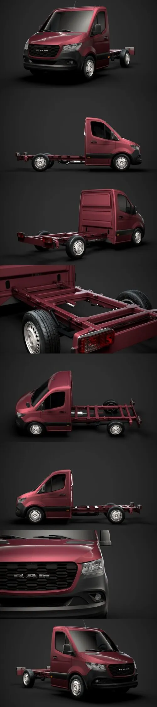 RAM Sprinter Chassis Single Cab L1 FWD 2020 3D Model