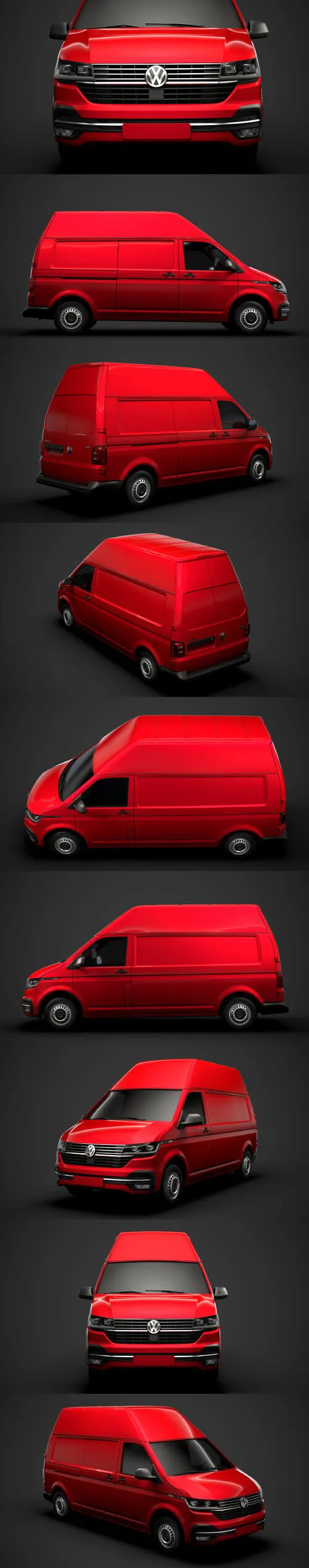 Volkswagen Transporter Van L2H3 T61 2020 3D Model