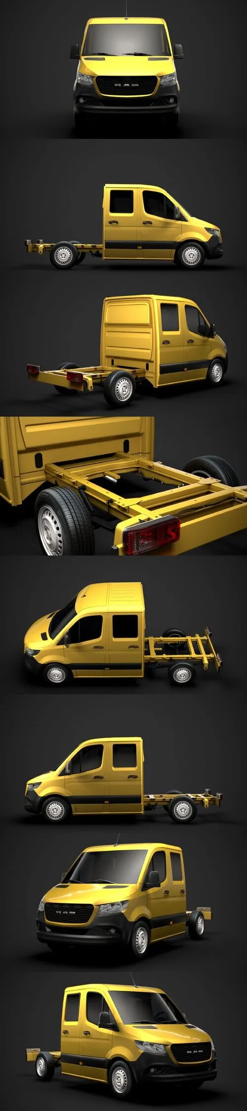 RAM Sprinter Chassis Crew Cab L1 FWD 2020 3D Model