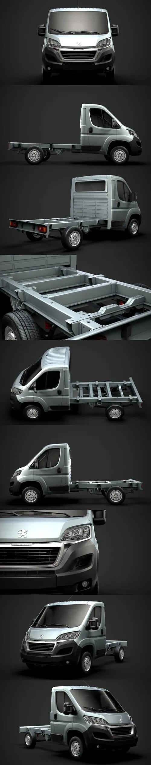 Peugeot Boxer Manager Chassis Truck Single Cab 3000WB 2020 3D Model