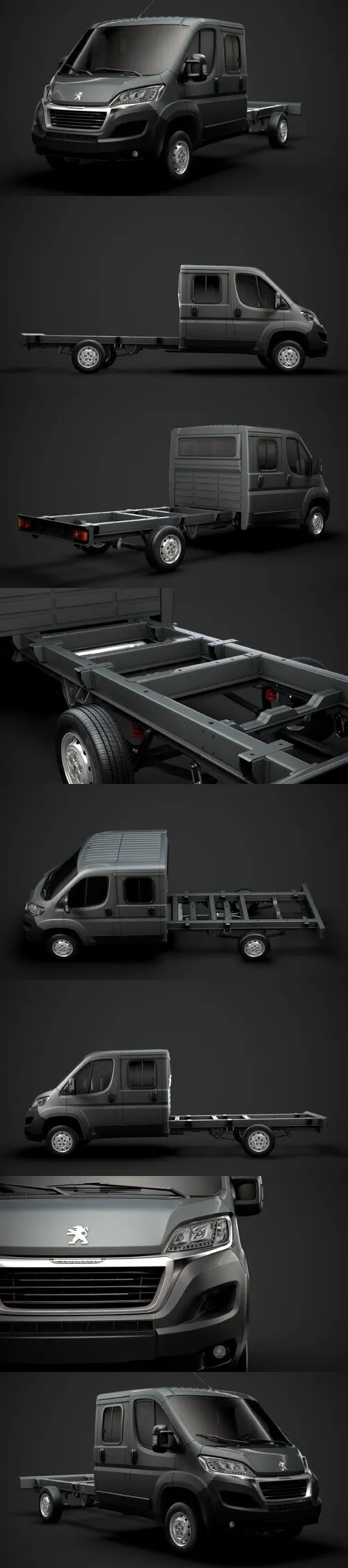 Peugeot Boxer Manager Chassis Truck Crew Cab 4035XL WB 2020 3D Model