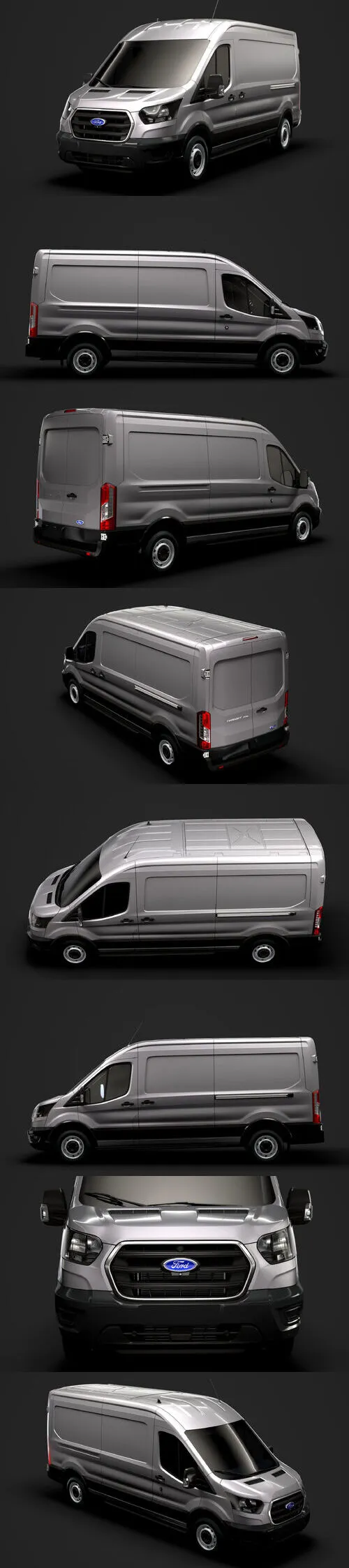 Ford Transit Van 350 L3H2 Leader 2020 3D Model