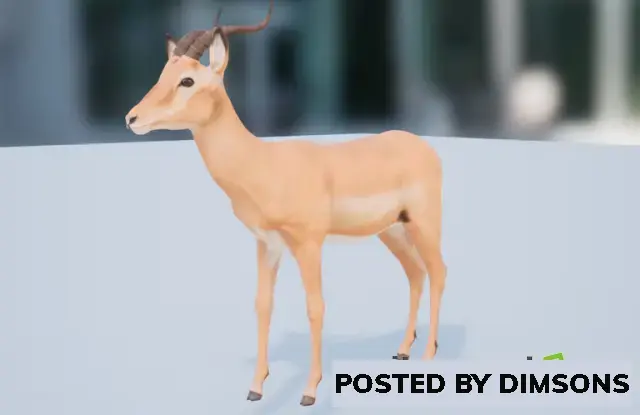 Unreal Engine Characters Antelope Impala v4.27+