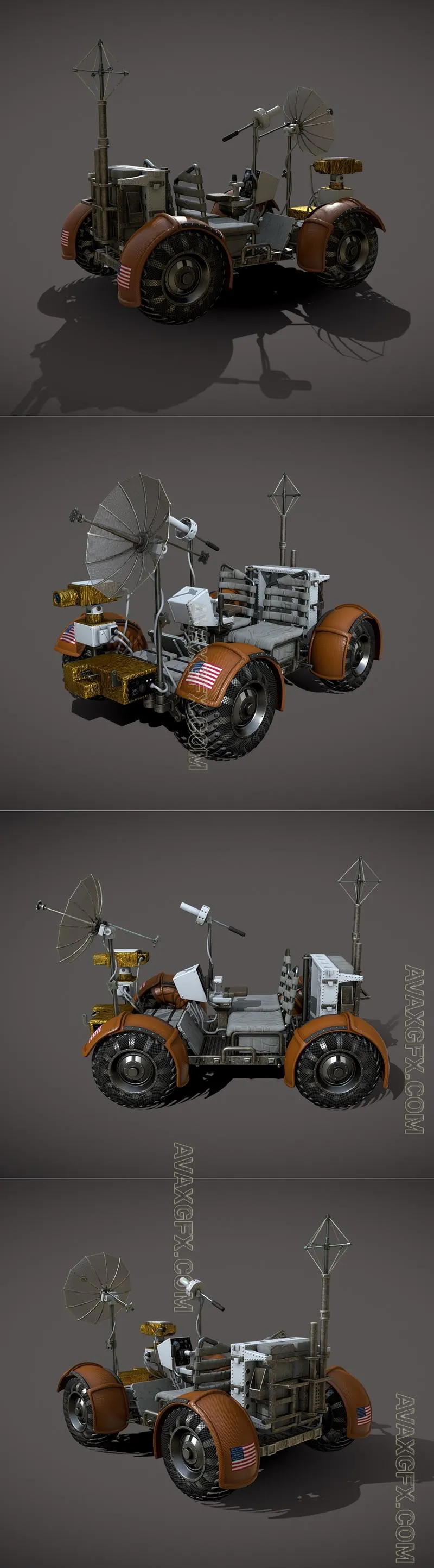 T.L.R.V. 15 Toon Lunar Roving Vehicle - STL 3D Model