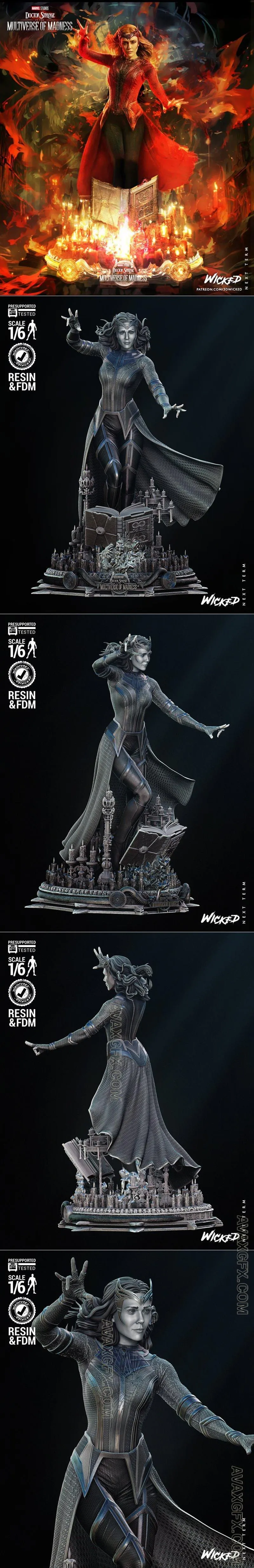 WICKED - Scarlet Witch Sculpture - STL 3D Model
