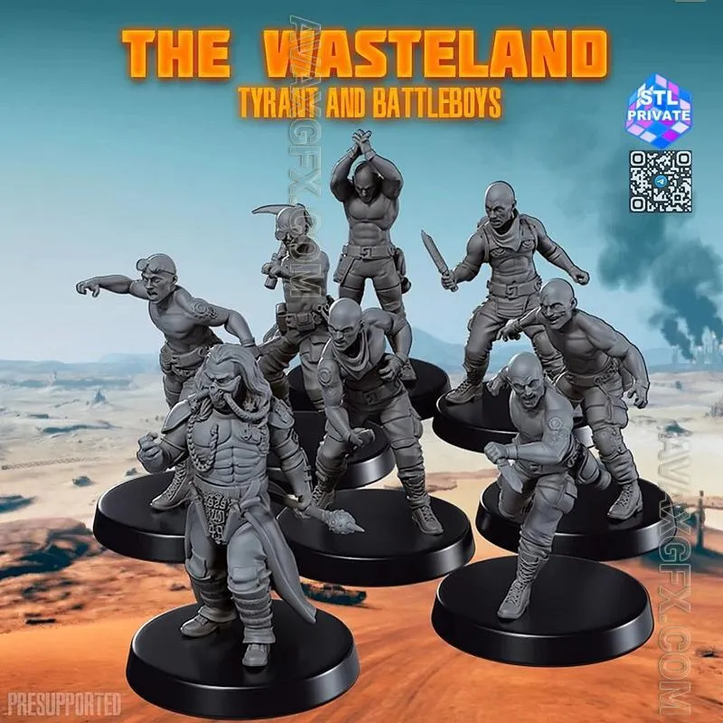The Wastelend Tyrant and BattleBoys - STL 3D Model