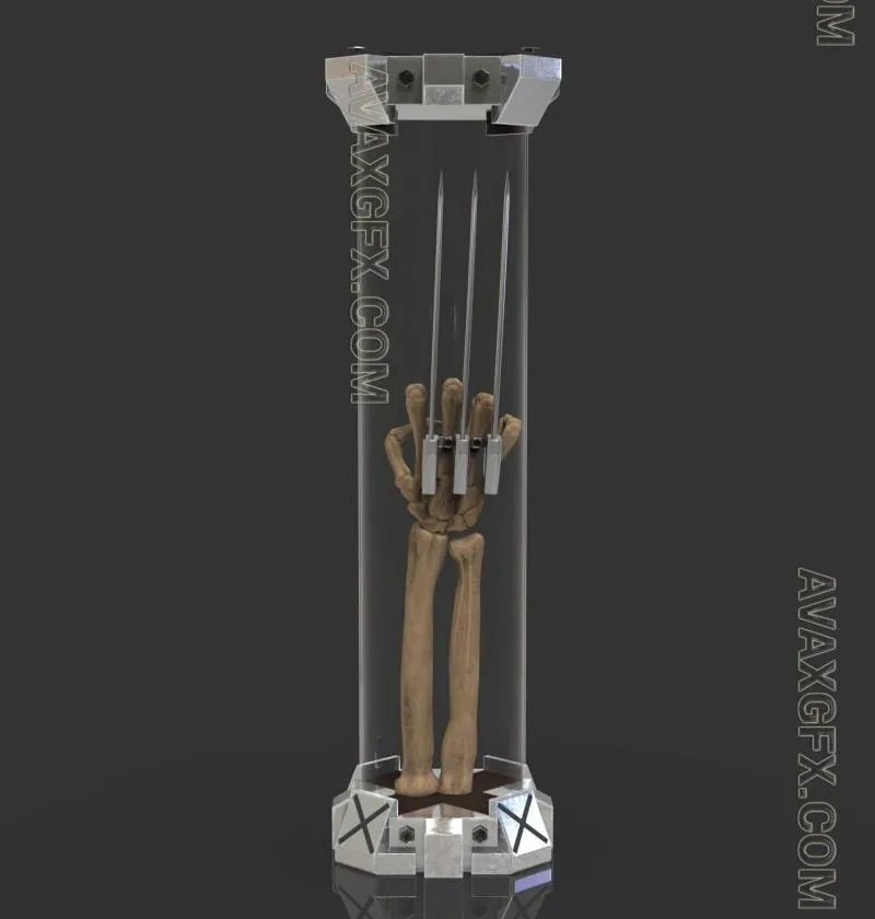 Wolverine Claw Display - STL 3D Model