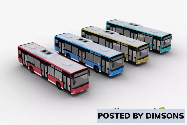 Unity 3D-Models City Bus with Interior 3 v5.3