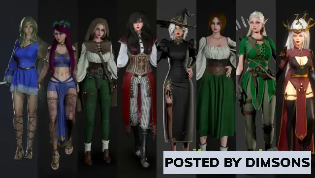 Unreal Engine Characters Fantasy Girls Pack v4.27+