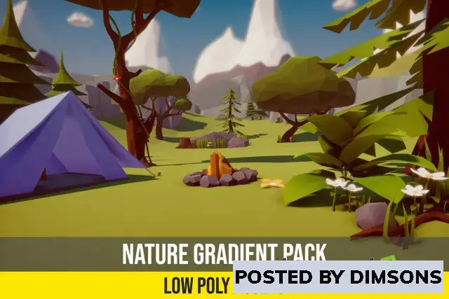 Unity 3D-Models Low Poly Nature Gradient Pack v1.41