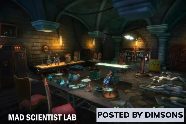 Unity 3D-Models Mad scientist lab props pack v1.0