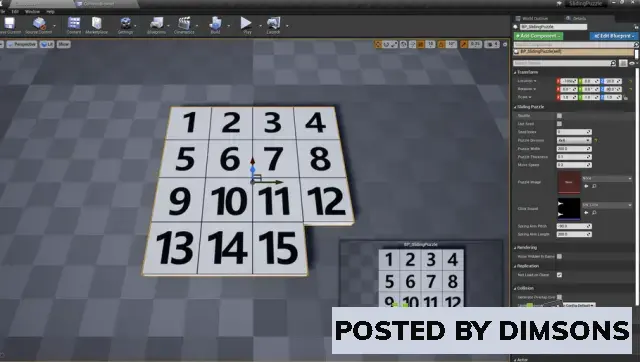 Unreal Engine Blueprints Mini-Game Pack - Sliding Puzzle v4.26+