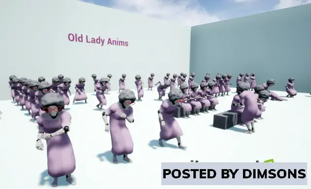 Unreal Engine Animations Old Lady Anims v5.0+