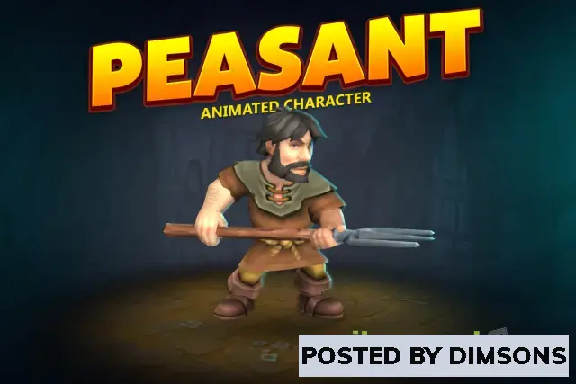 Unity 3D-Models Peasant animated character v1.0