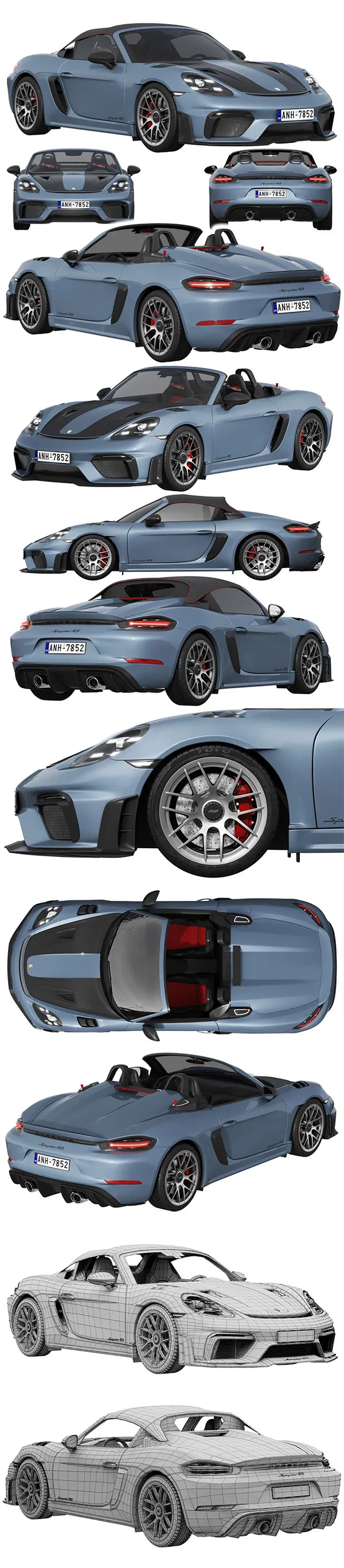 Porsche 718 Spyder RS 2024 3D Model