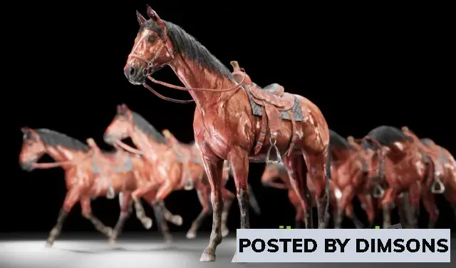 Unreal Engine Characters Realistic Horse with Animations v5.0+