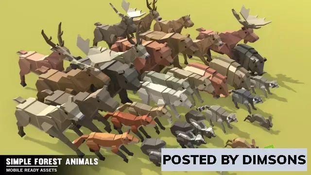 Unity 3D-Models Simple Forest Animals - Cartoon Assets v1.0.2