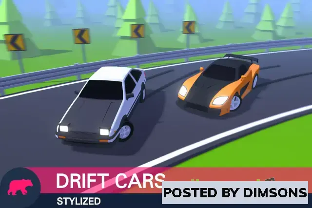 Unity 3D-Models STYLIZED: Complete Drift Cars v1.1.0