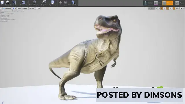 Unreal Engine Characters Tyrannosaurus Rex v4.25+