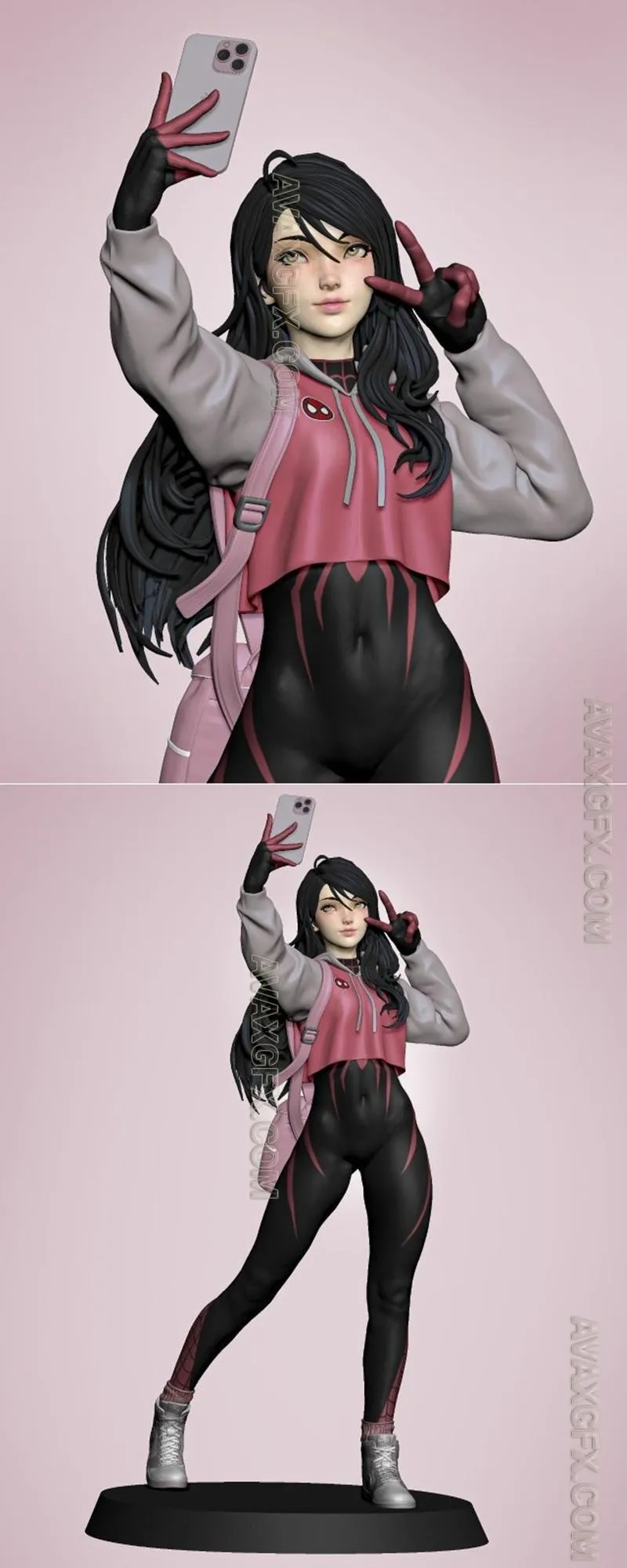 Ca 3d Studios - Spidergirl - STL 3D Model