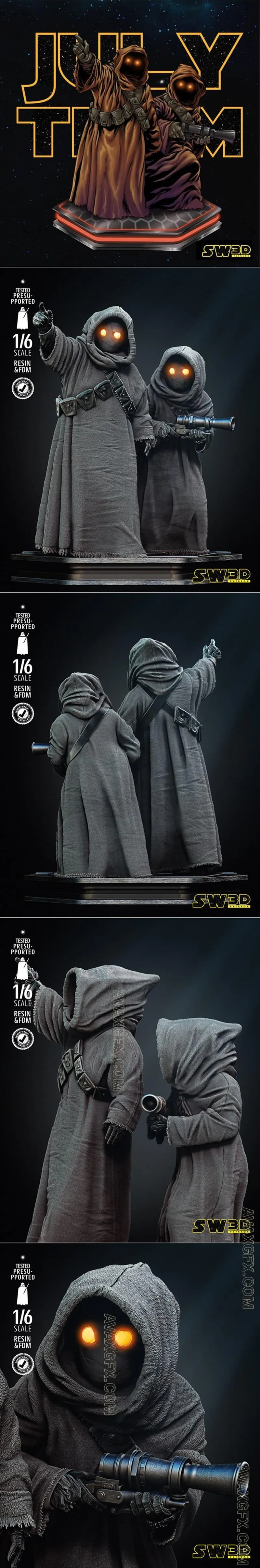 SW3D - Jawas Sculpture - STL 3D Model