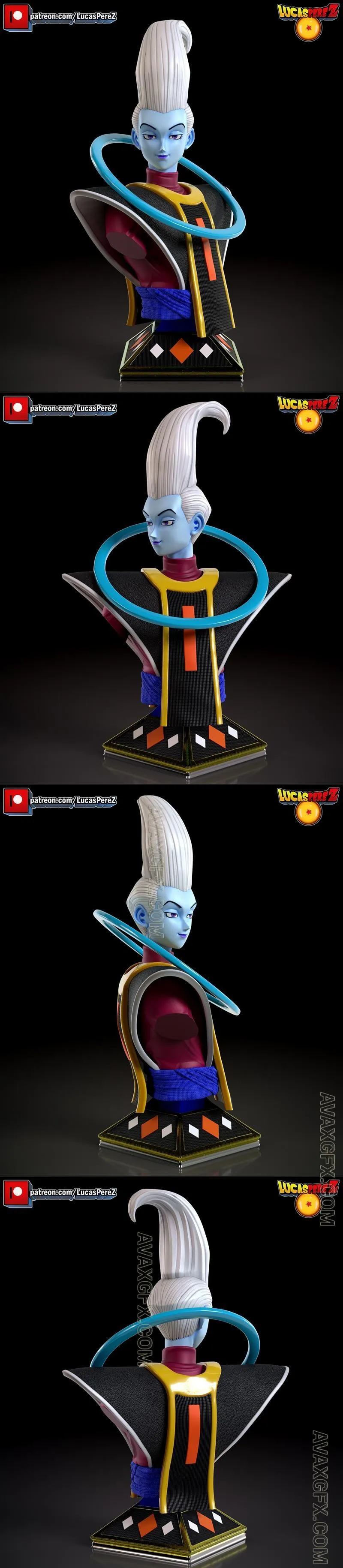 Lucas Perez - Whis Bust - STL 3D Model