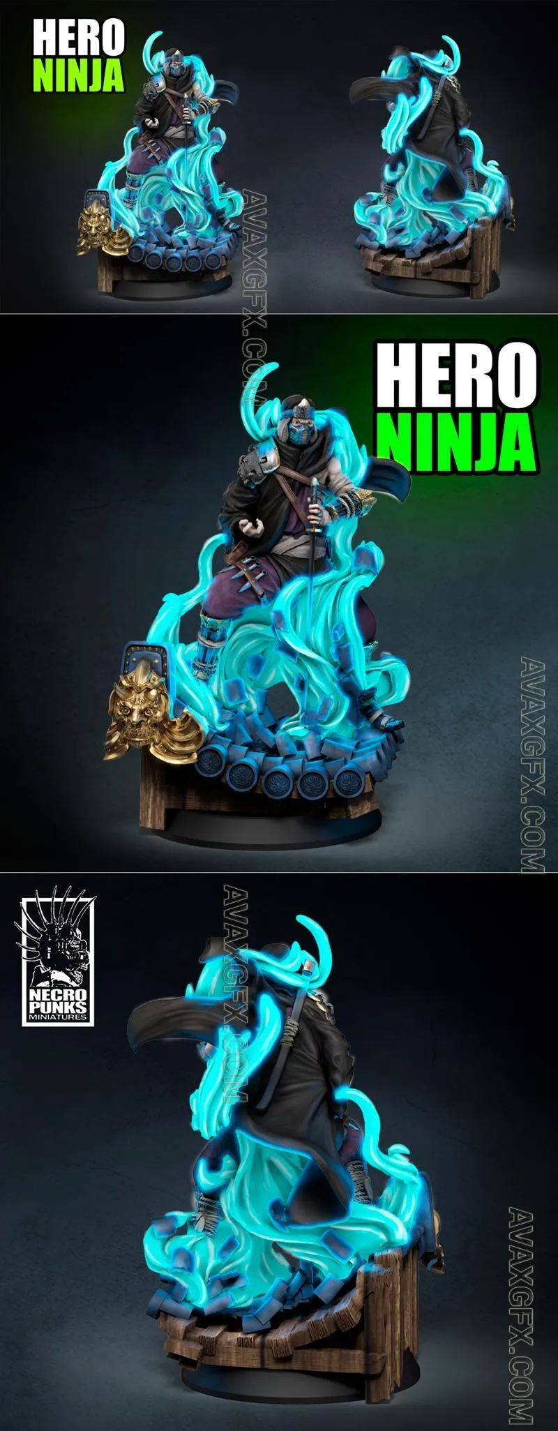 Oni Hero Ninja - STL 3D Model