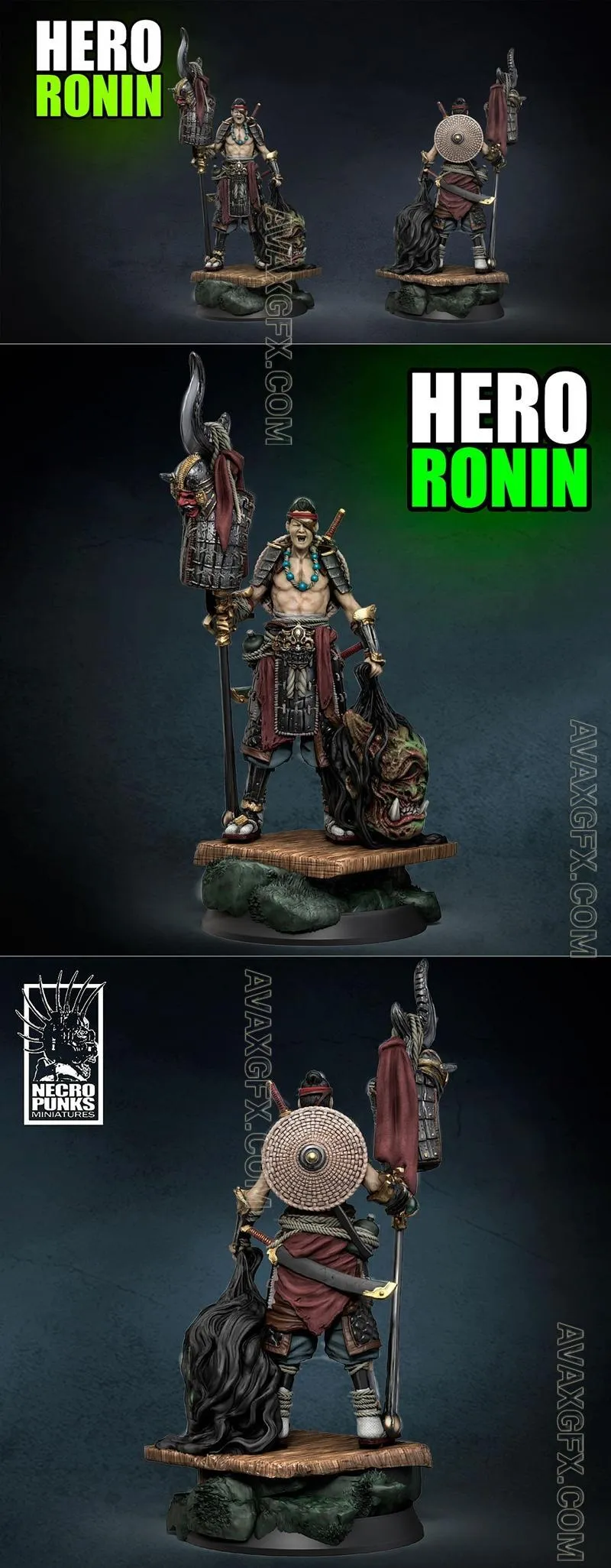 Oni Hero Ronin - STL 3D Model