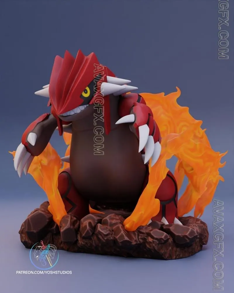 Groduon Statue - STL 3D Model