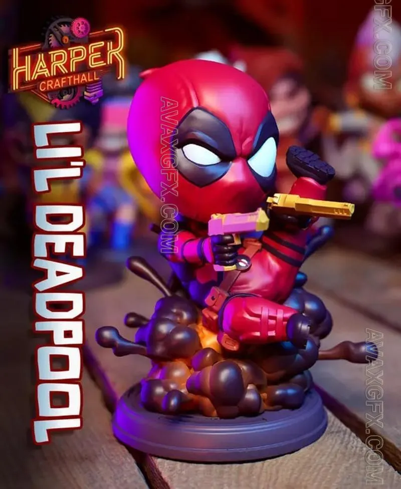 Lil Deadpool Harper Crafthall - STL 3D Model