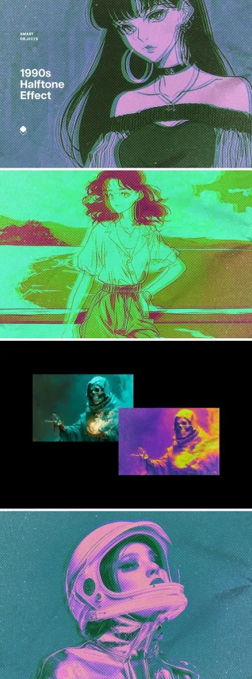 1990s Halftone Photo Effect - 280672109