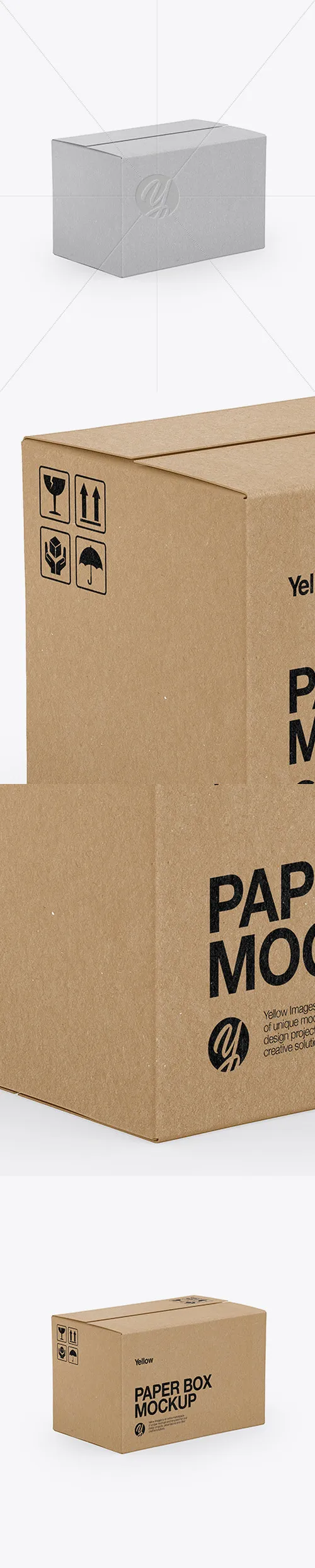 Kraft Box Mockup - Half Side View (High-Angle Shot) 29853