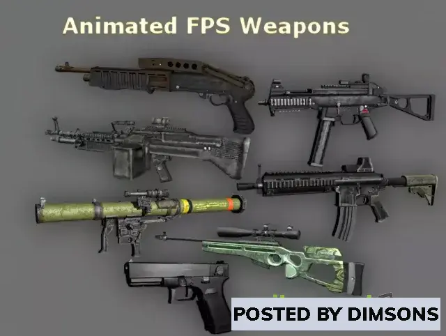 Unity 3D-Models Animated FPS Weapons Pack (Part 1) v1.2.3