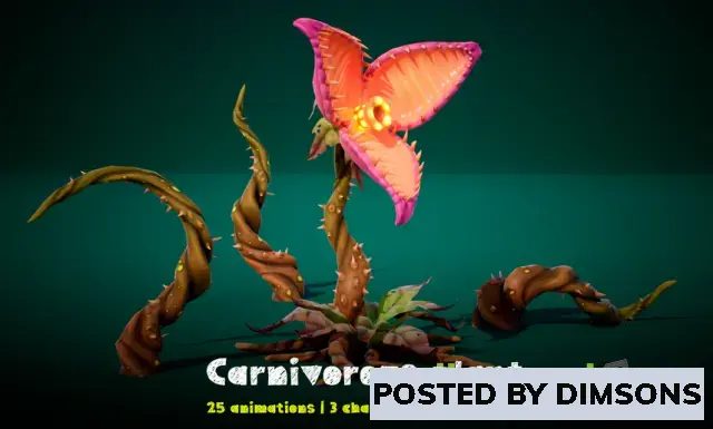 Unreal Engine Characters Carnivorous plant v5.0+