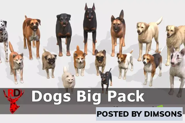 Unity 3D-Models Dogs Big Pack v1.0