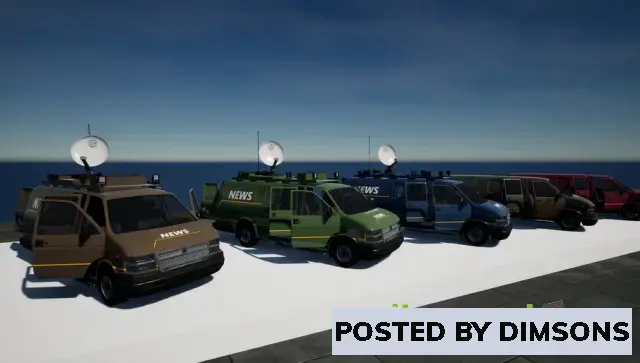 Unreal Engine Blueprints Drivable News Van v4.25+