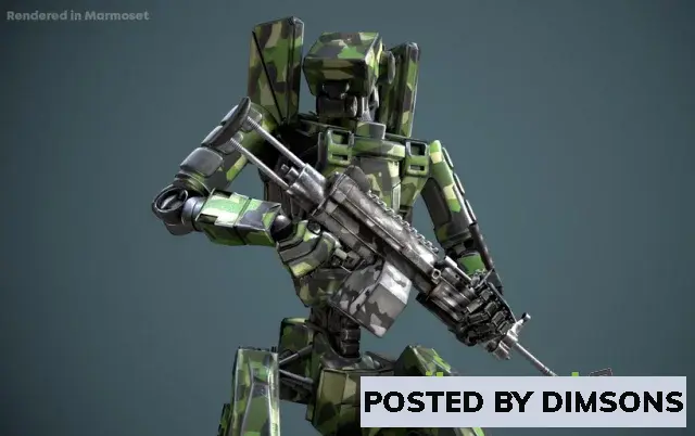 Unreal Engine Characters Military Droid "Hex" v5.0+