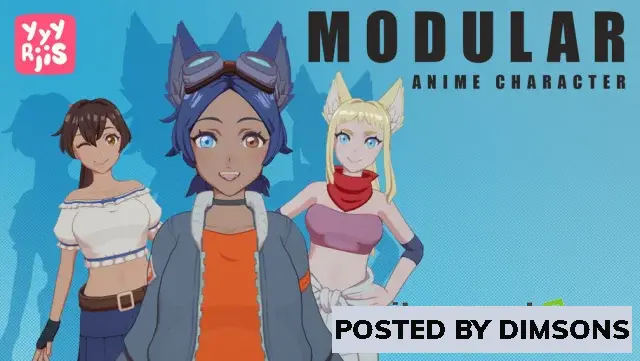 Unreal Engine Characters Modular Anime Character (girl) v5.3+