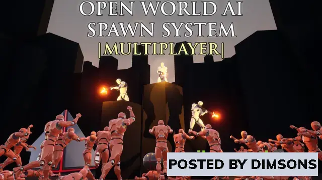 Unreal Engine Blueprints Open World AI Multiplayer Spawn System v4.26+