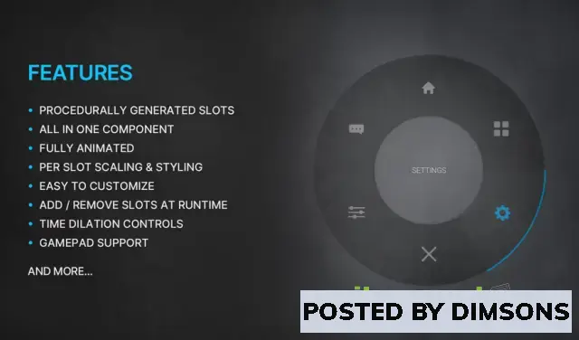 Unreal Engine Blueprints Procedural Radial Wheel Menu v5.4