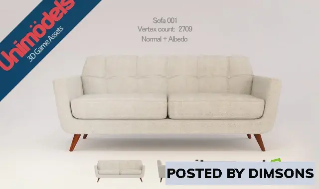 Unreal Engine ArchViz Sofas and pillows vol. 1 v4.18+