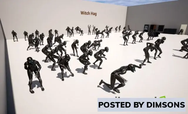 Unreal Engine Animations Witch Hag v5.0+