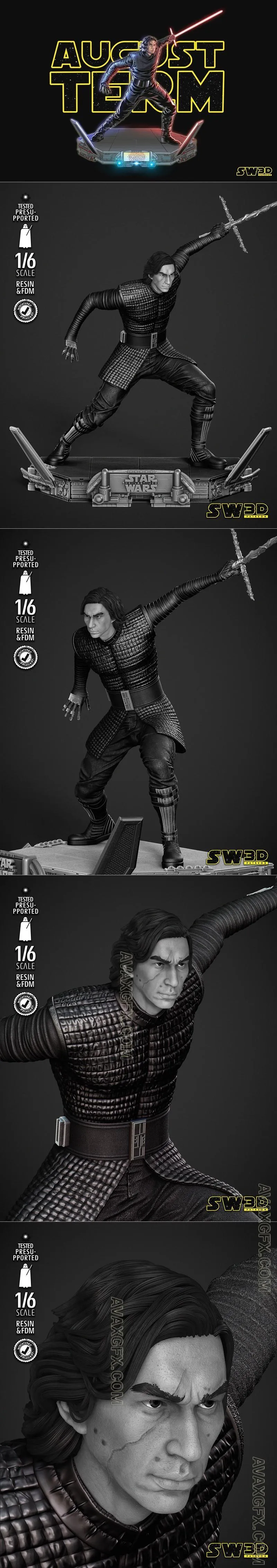 SW3D - Kylo Ren Sculpture - STL 3D Model
