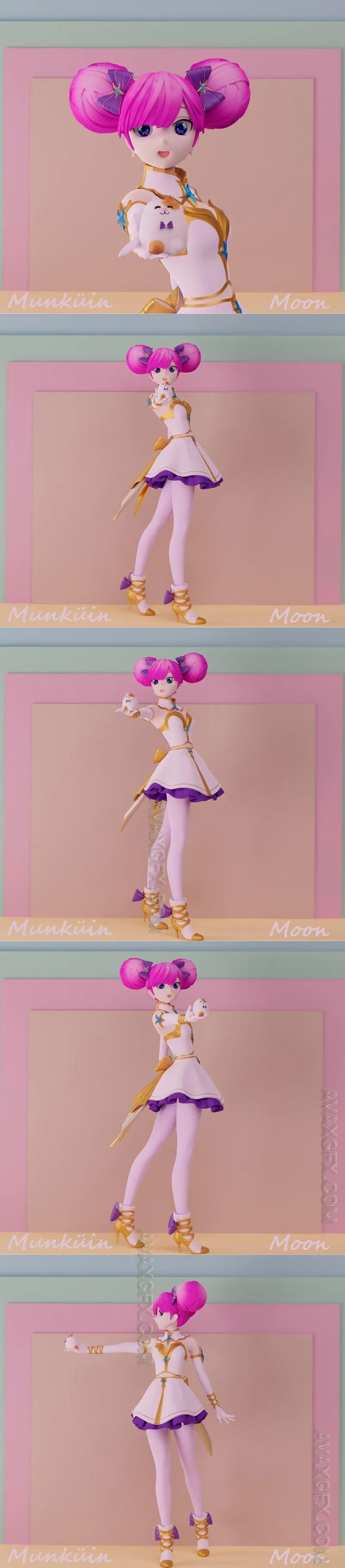 Moon Girl by Munkuin - STL 3D Model